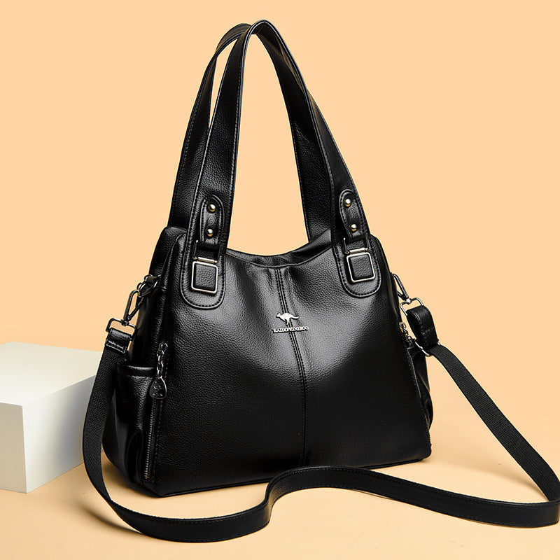Women Large Capacity Shoulder Bag Fashion Elegant Crossbody Tote Bag Vintage Style Bangladesh
