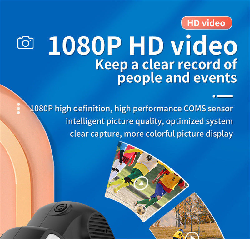 Retro Mini Digital Camera with 1080P HD recording, built-in display screen, and portable vintage design