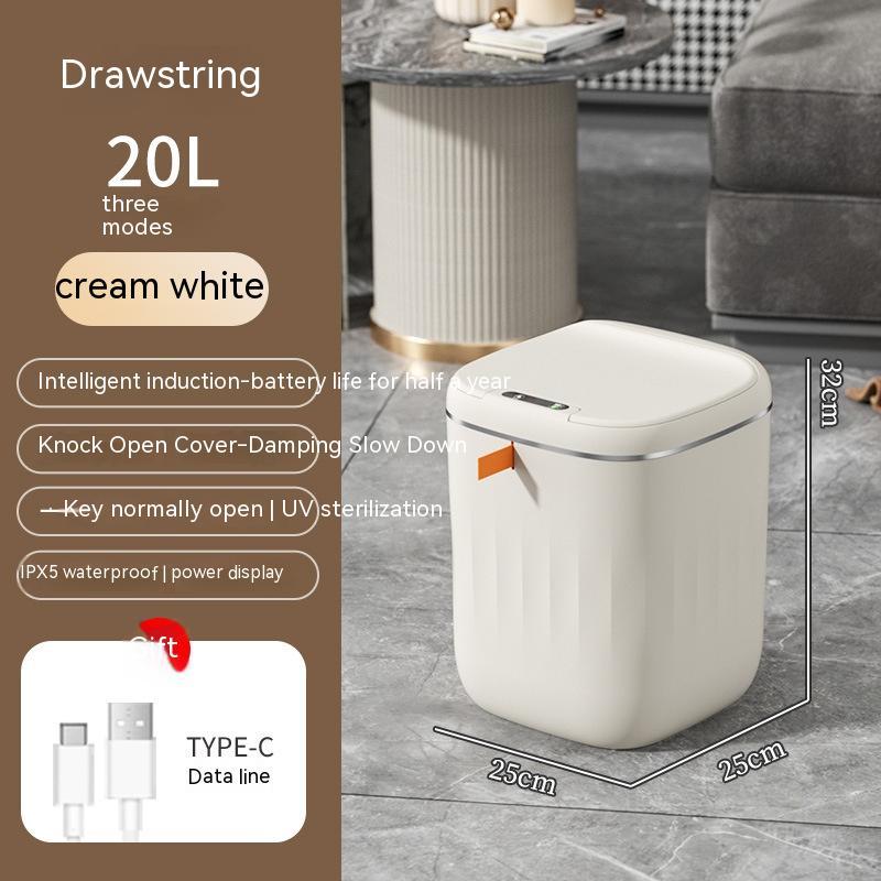 Smart Sensor Trash Can with automatic touchless lid for kitchen bathroom bedroom and office