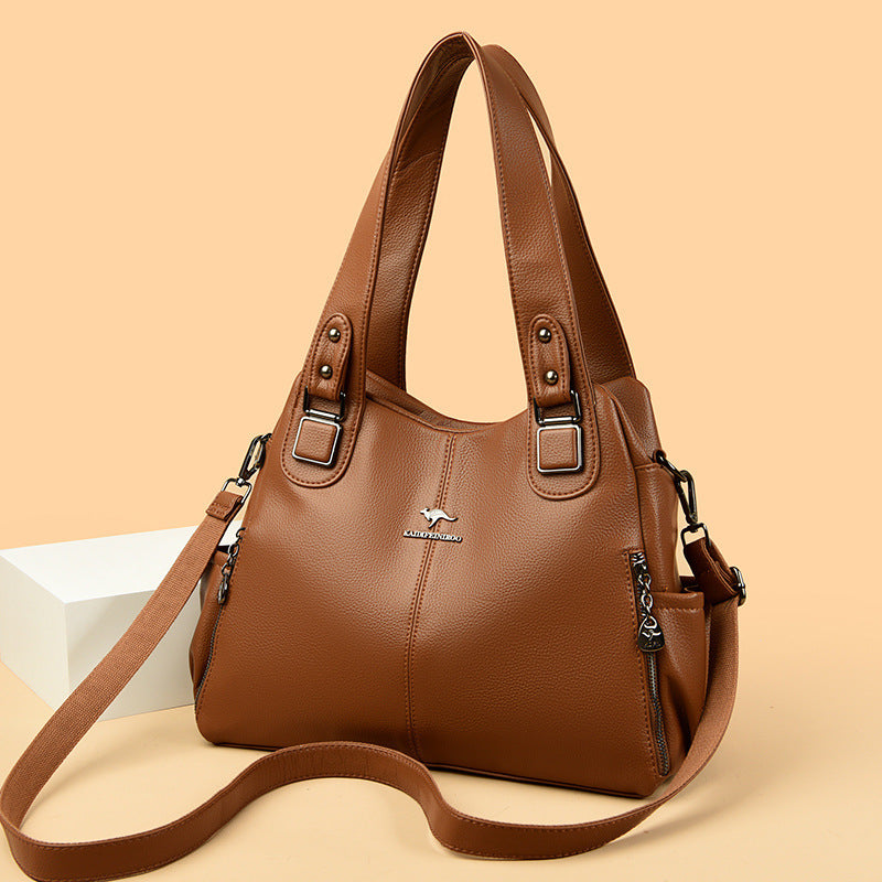 Women Large Capacity Shoulder Bag Fashion Elegant Crossbody Tote Bag Vintage Style Bangladesh