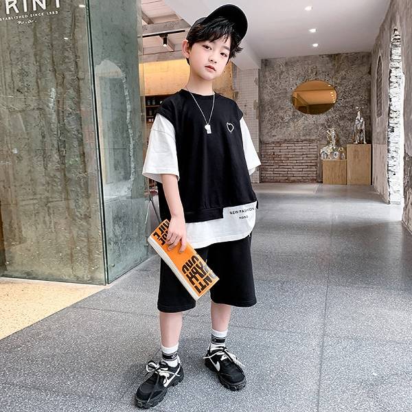 Summer New Boys Fashionable Two-piece Set (Available)
