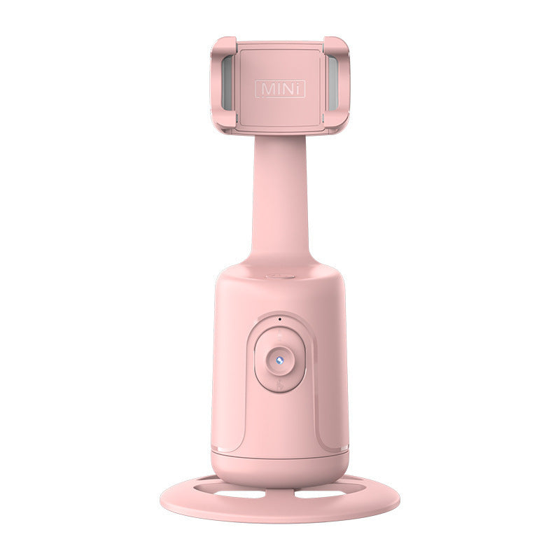 AI Auto Face Tracking Phone Holder with 360-degree smart rotation, gesture control, USB rechargeable battery, and tripod compatibility for vlogging and live streaming