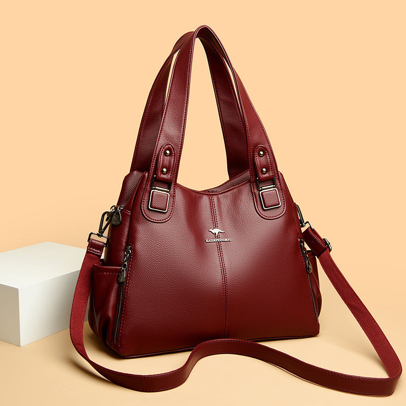 Women Large Capacity Shoulder Bag Fashion Elegant Crossbody Tote Bag Vintage Style Bangladesh