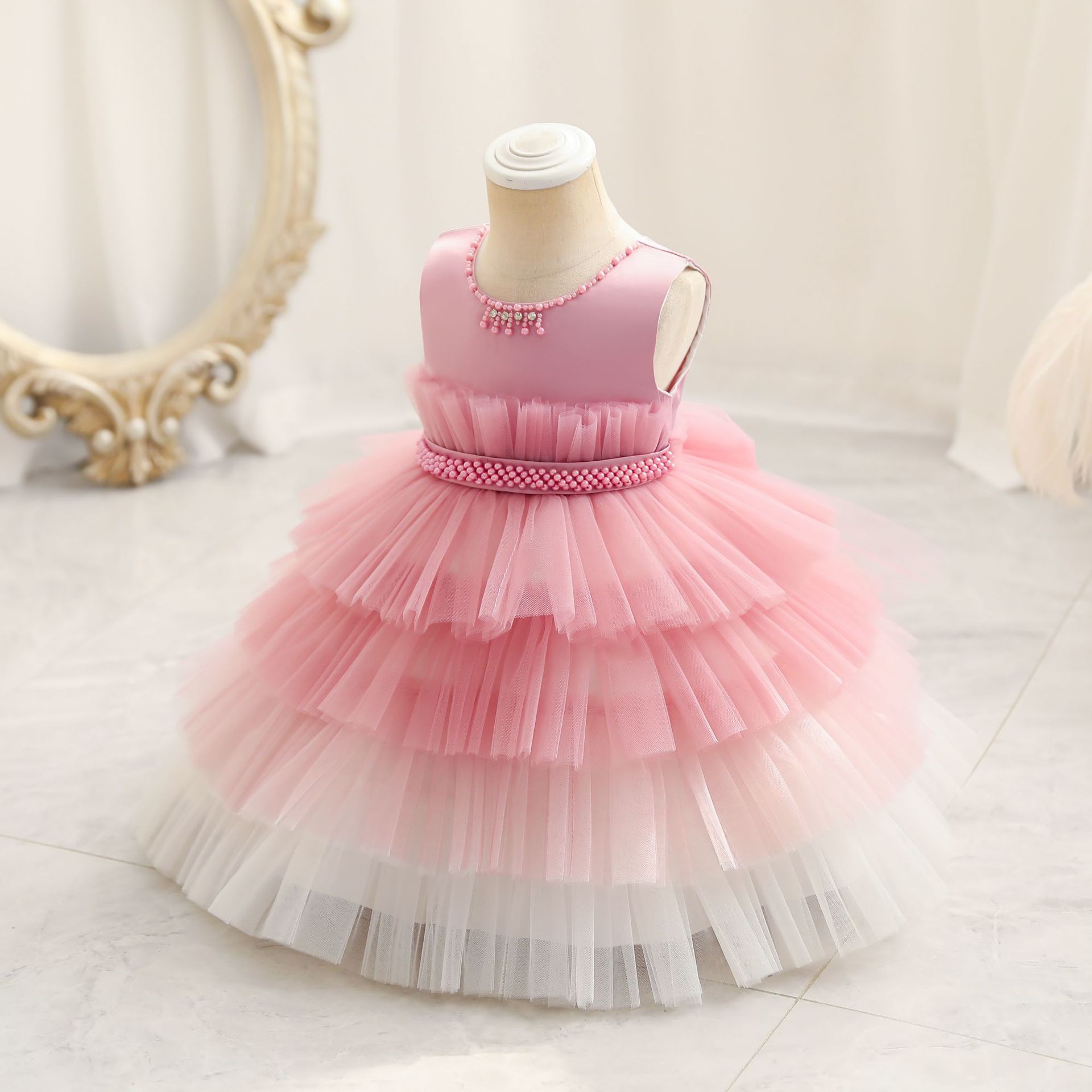 Gradient Cake Dress Children's Dress Princess Dress (Available)