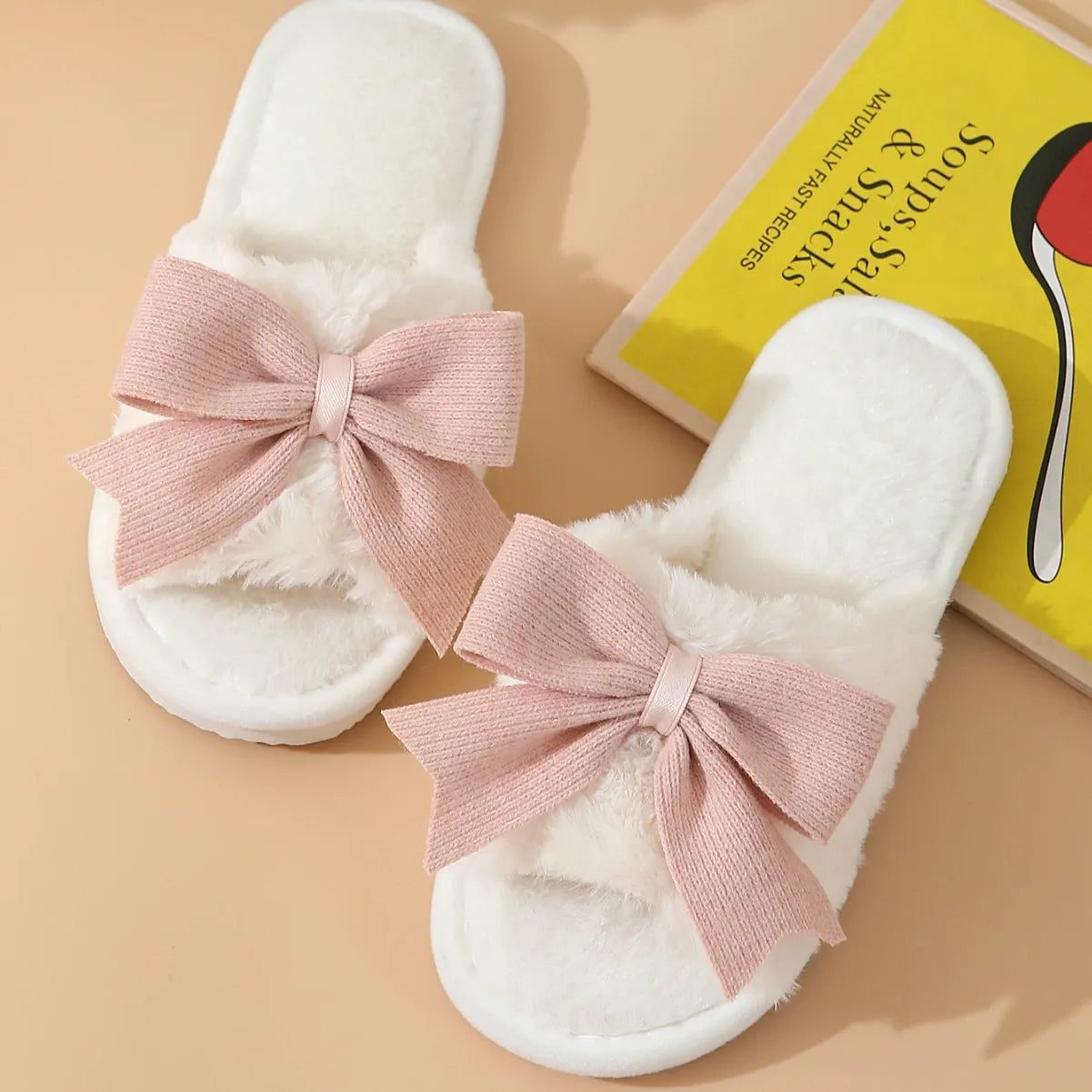 Home warm thick bottom non-slip open slippers for all seasons