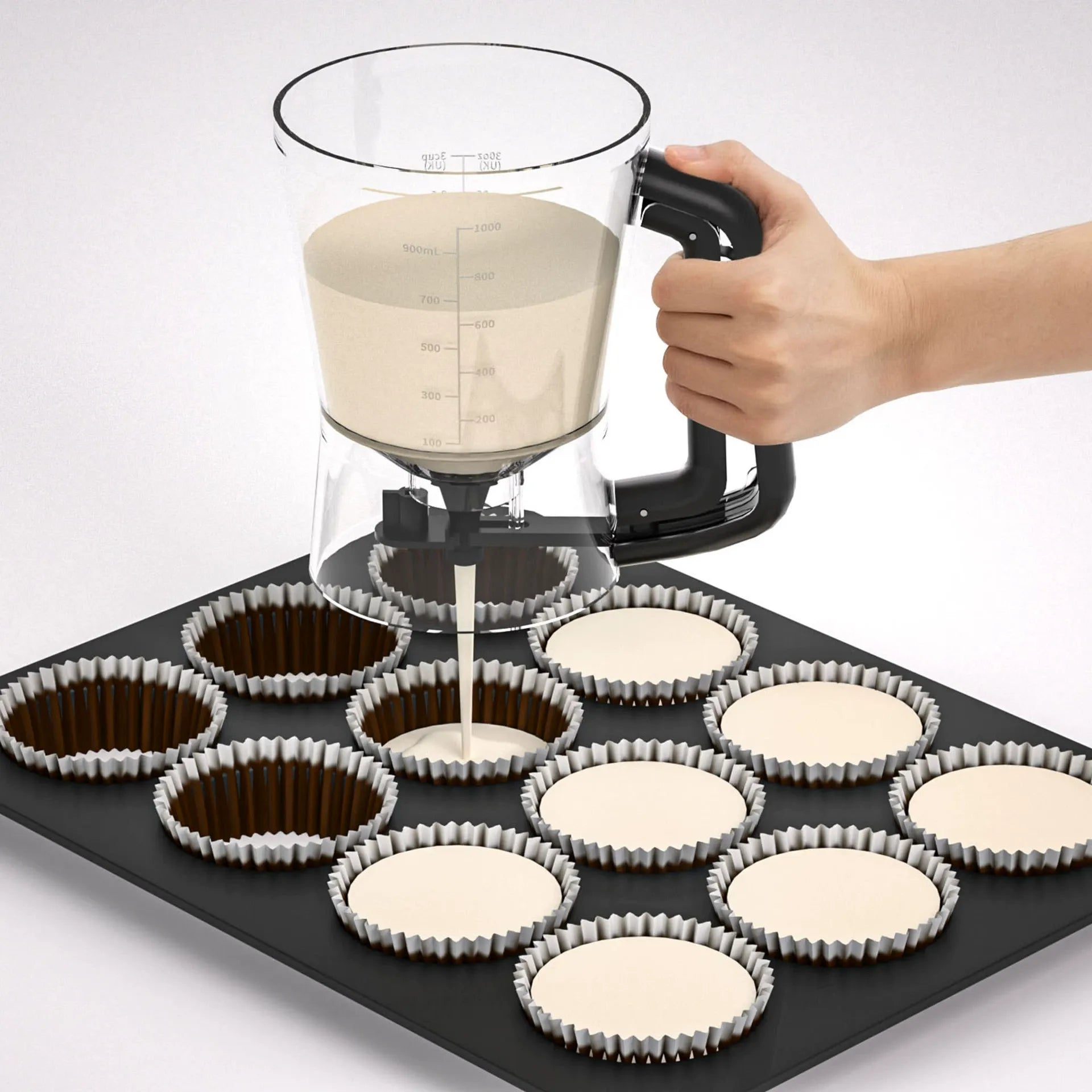 New batter dispenser batter funnel cup cake handheld dispenser measuring cup baking tool