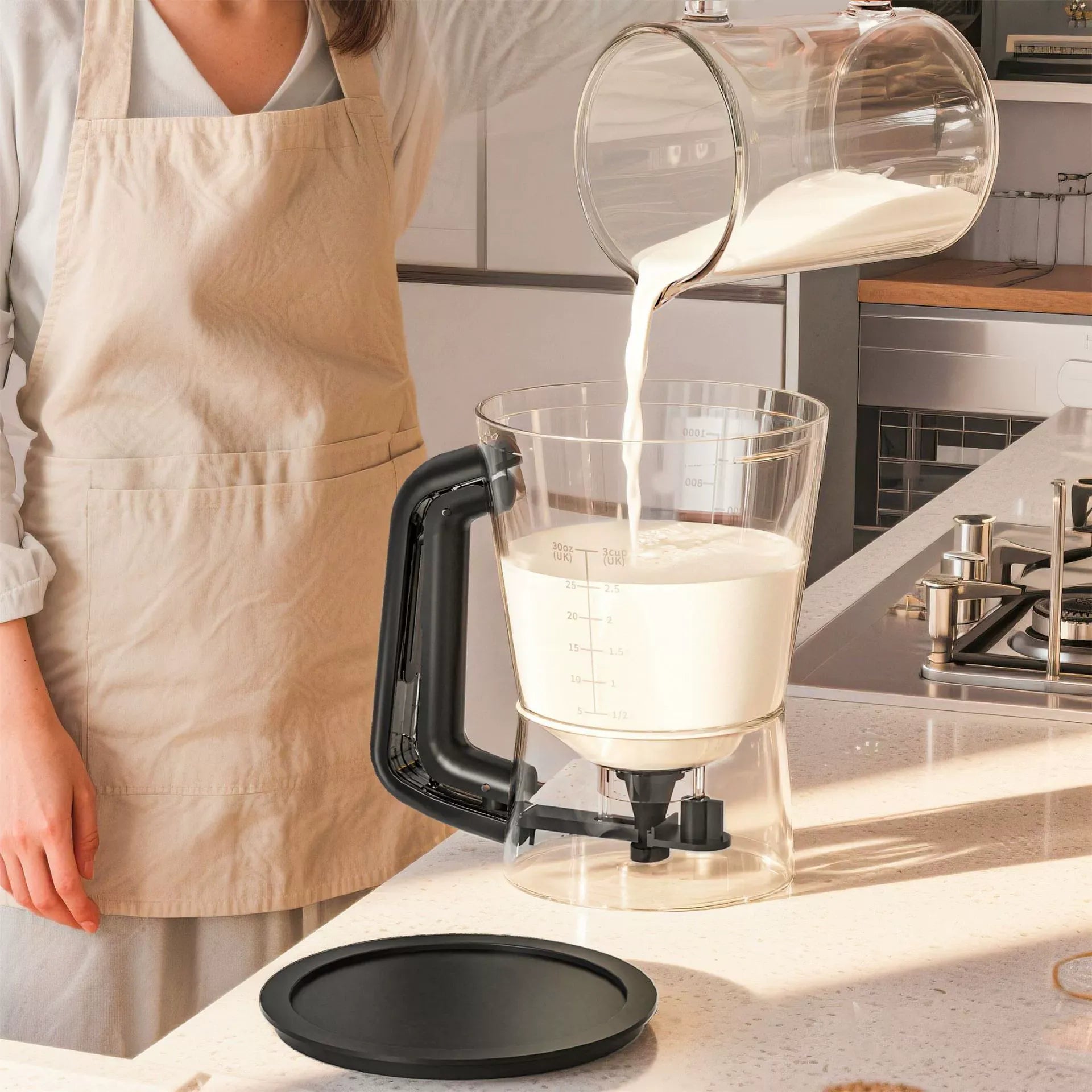 New batter dispenser batter funnel cup cake handheld dispenser measuring cup baking tool