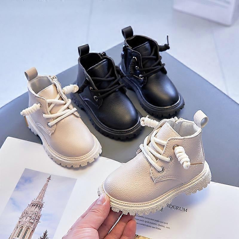 Baby Kids Short Boots Boys Shoes Autumn Winter Leather Children Boots Fashion Toddler Girls Boots Boots Kids Snow Shoes (Available)
