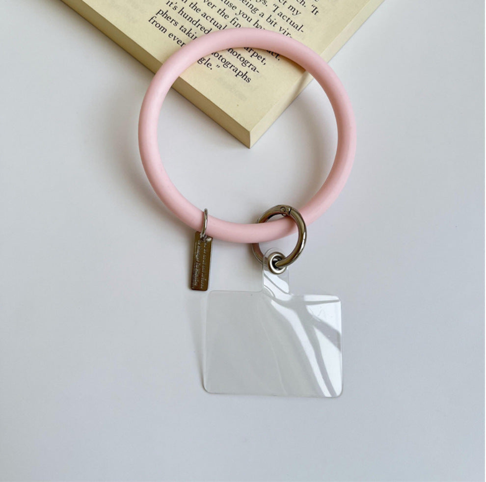 Anti-Lost Silicone Wristbands Ring Circle Bracelet For Mobile Phone