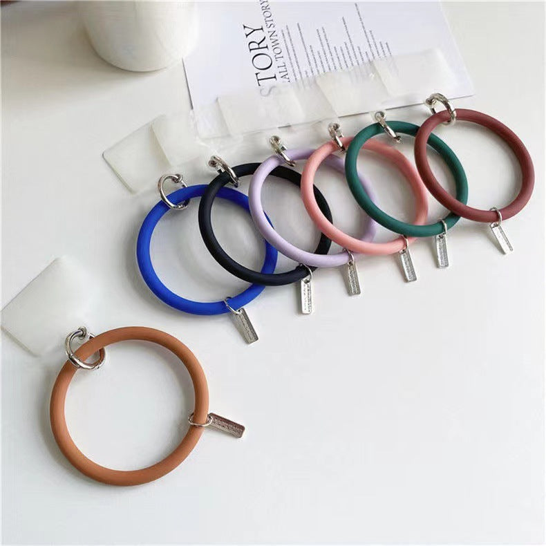 Anti-Lost Silicone Wristbands Ring Circle Bracelet For Mobile Phone