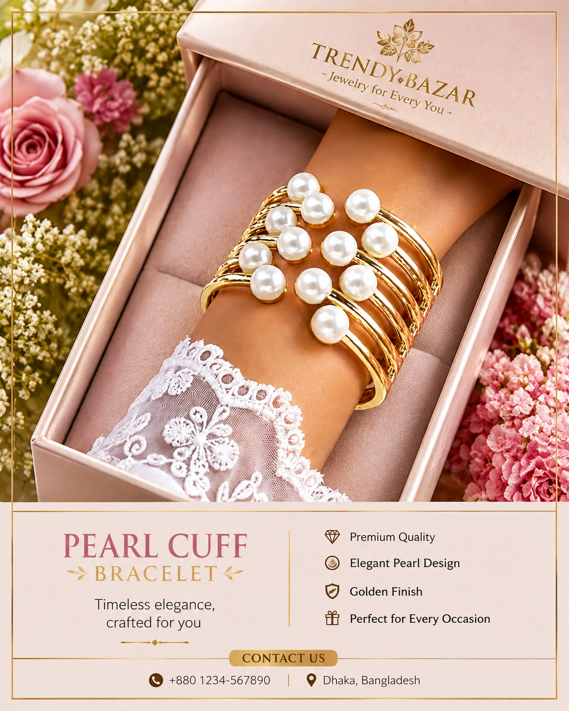 Pearl Cuff Bracelet