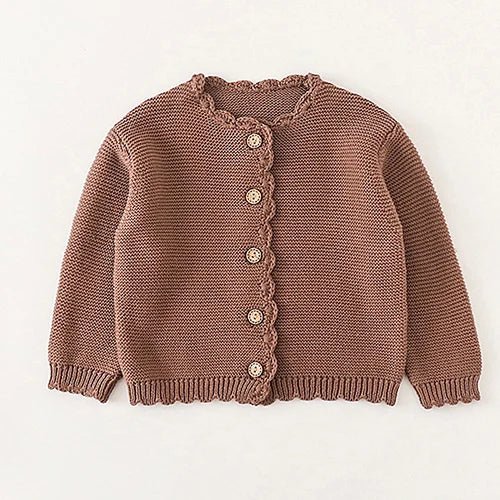 Winter Spring Baby Knitted Clothing Long Sleeved Floral Embroidery Knitting Coat Newborn Baby Girls Knitting Cardigan Sweater (Available) - Mom & Kids